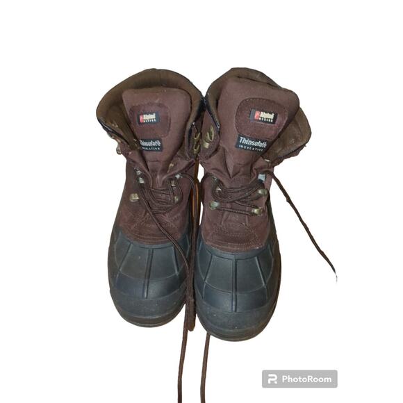 Alpine Design Leather Suede Boots Brown Shelter Thinsulate Waterproof Men US 13 main image 5